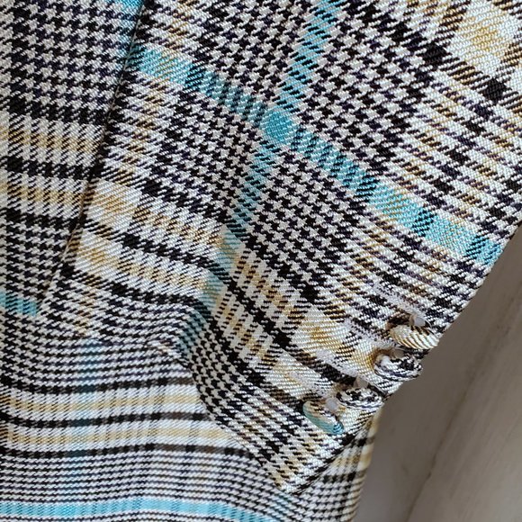 NWOT EACH X OTHER LONG PLAID DUSTER COAT - Picture 5 of 10